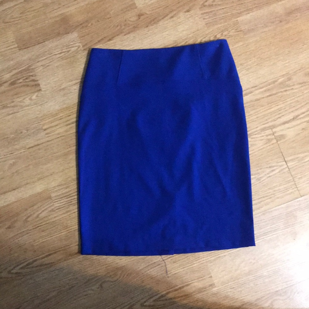 New York and Company Blue Pencil Skirt